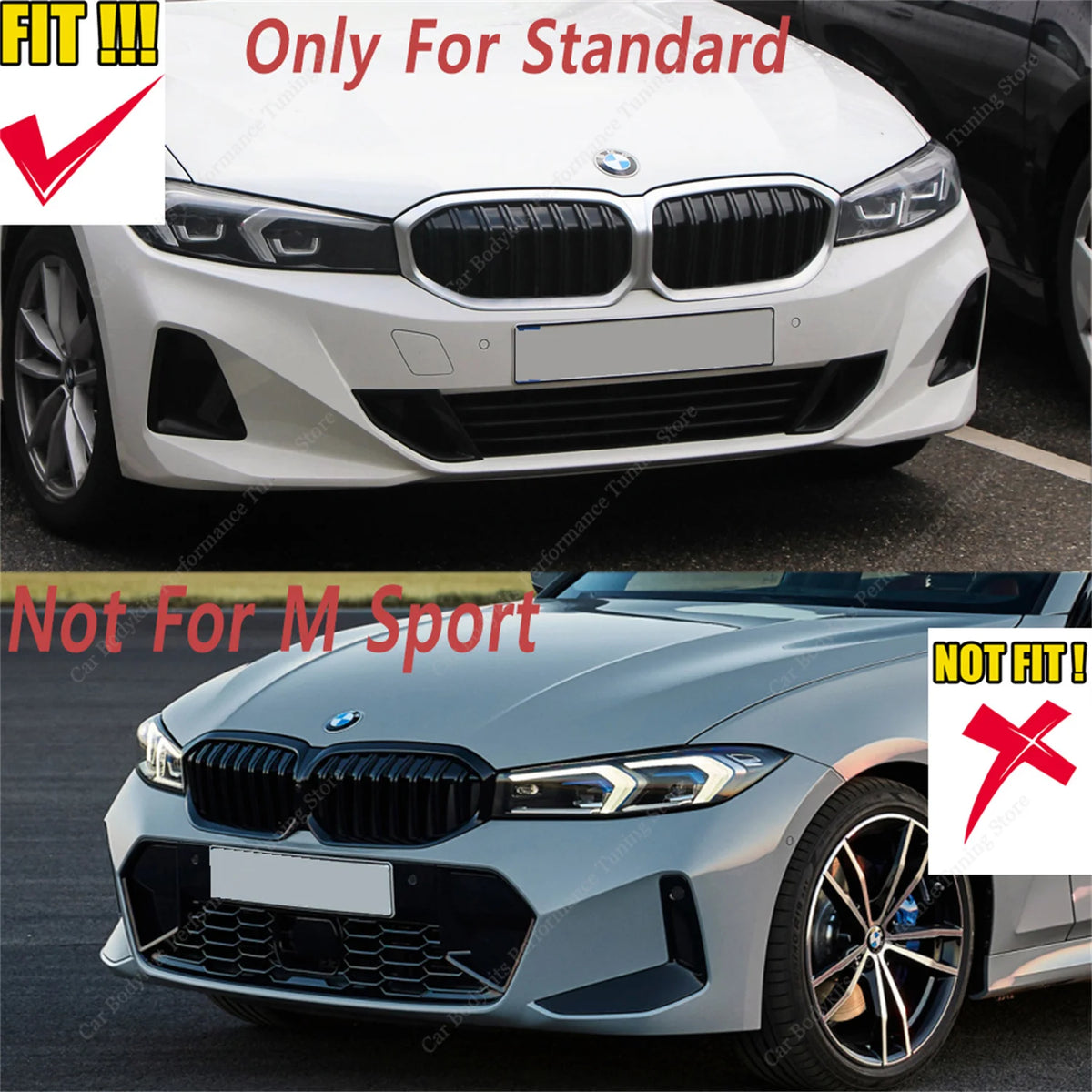 For BMW G20 G21 318I 318D Max Front Bumper Lip Splitter Spoiler