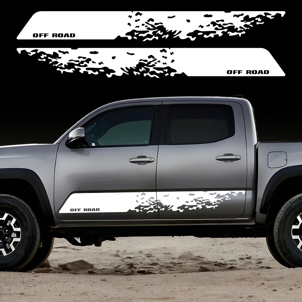 197x22cm 2PCS Off Raod Sport Stripes Body Door Side