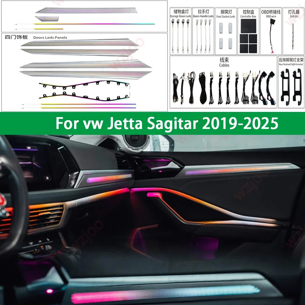 For Volkswagen VW Jetta Sagitar 2019-2025 Colorful Ambient Door