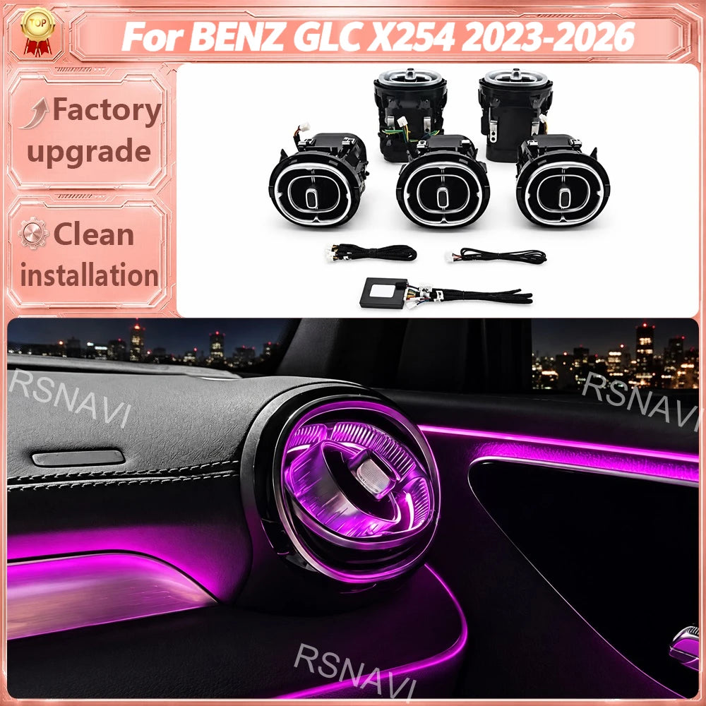 turbine-style Front Air Vents Ambient Lighting Compatible