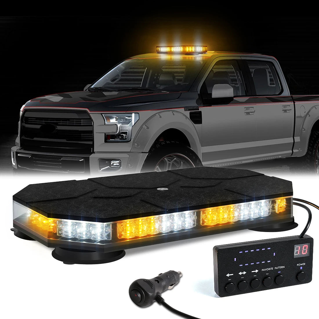 12V 24V Roof Strobe Emergency Warning Safety Magnetic Mount