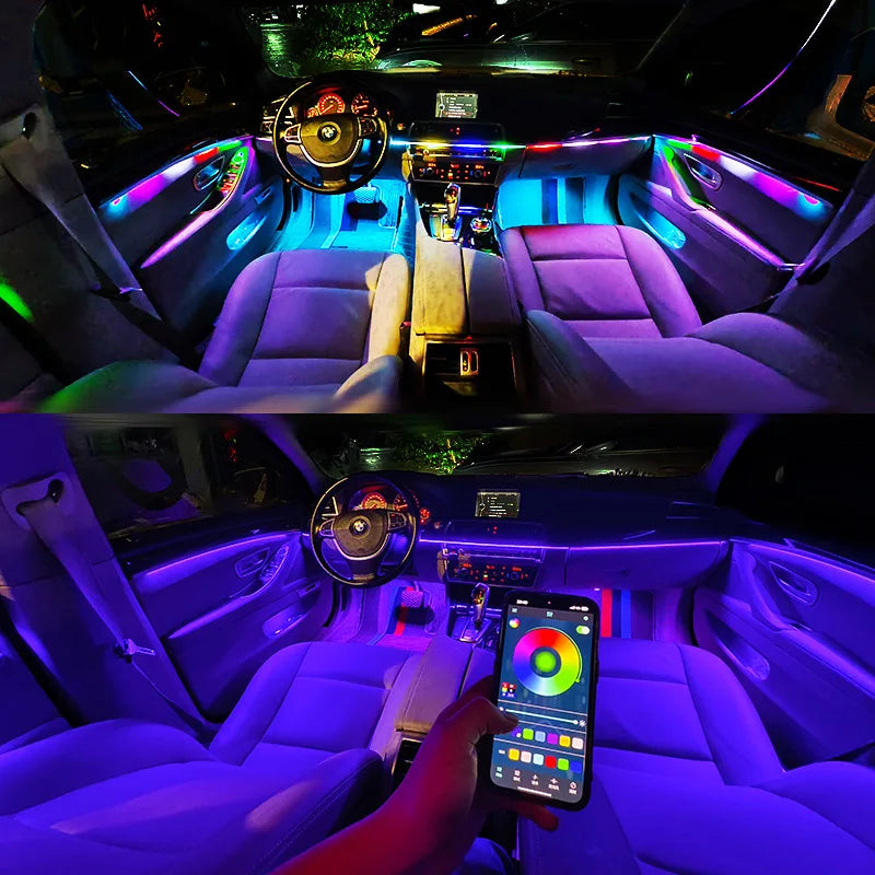 For BMW Color RGB Symphony Ambient Interior Strip Atmosphere