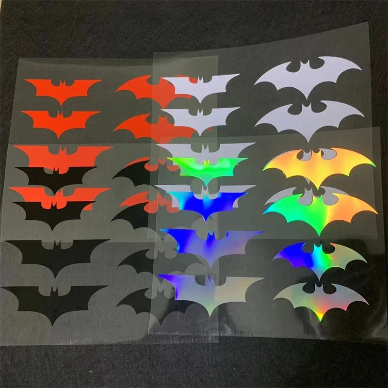 8PCS Set Bat Stickers Badge Tail Label Side Modification
