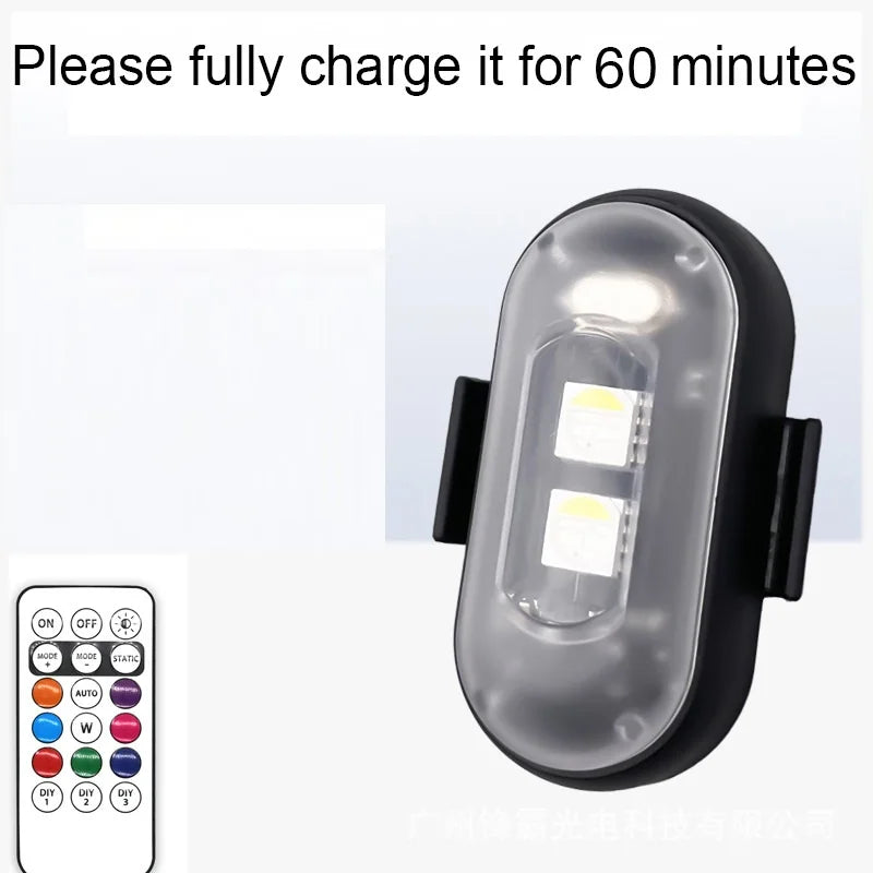 Pieces Motorcycle Strobe Flash Position Wireless Remote Warning