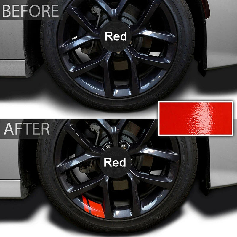 6PCS Sticker Reflective Wheel Rim Vinyl Warning Stickers Hash