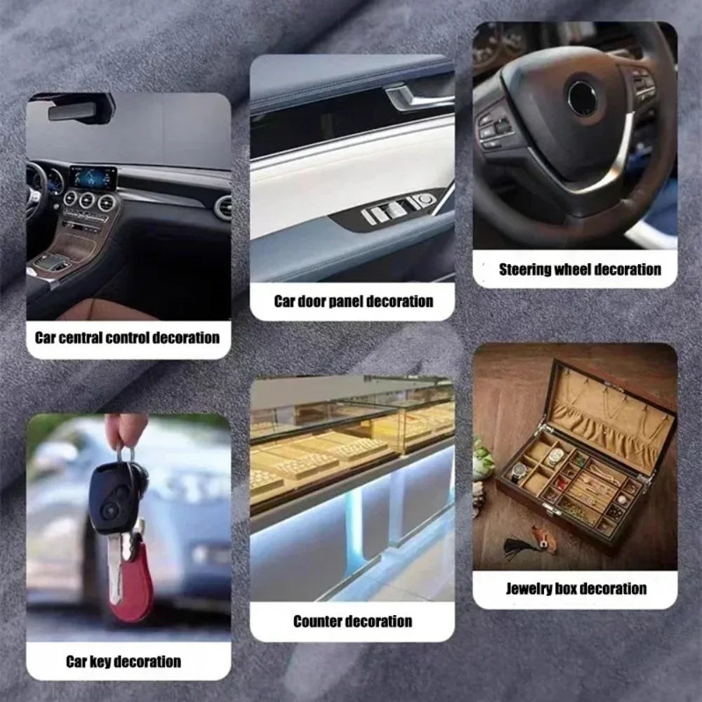 self-adhesive Interior Modification Stickers Suede Soft Fabric