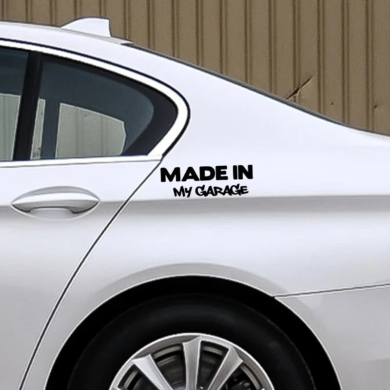 Made In My Garage Funny Stickers Decal Motorcycle Body