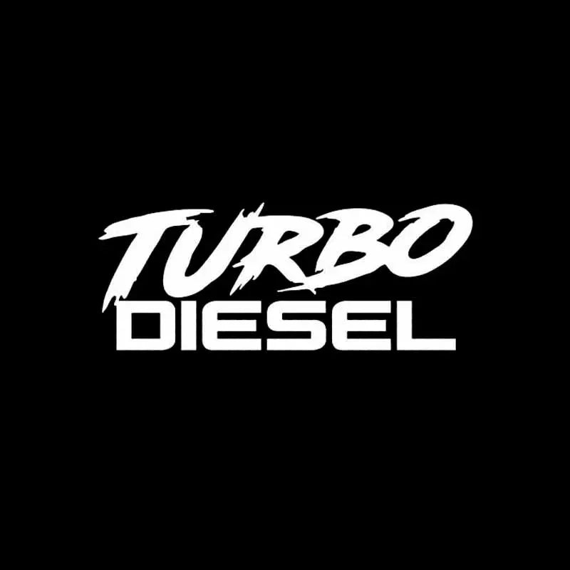 Turbo Diesel Sticker Decal Funny Boosted Vinyl Black Silver
