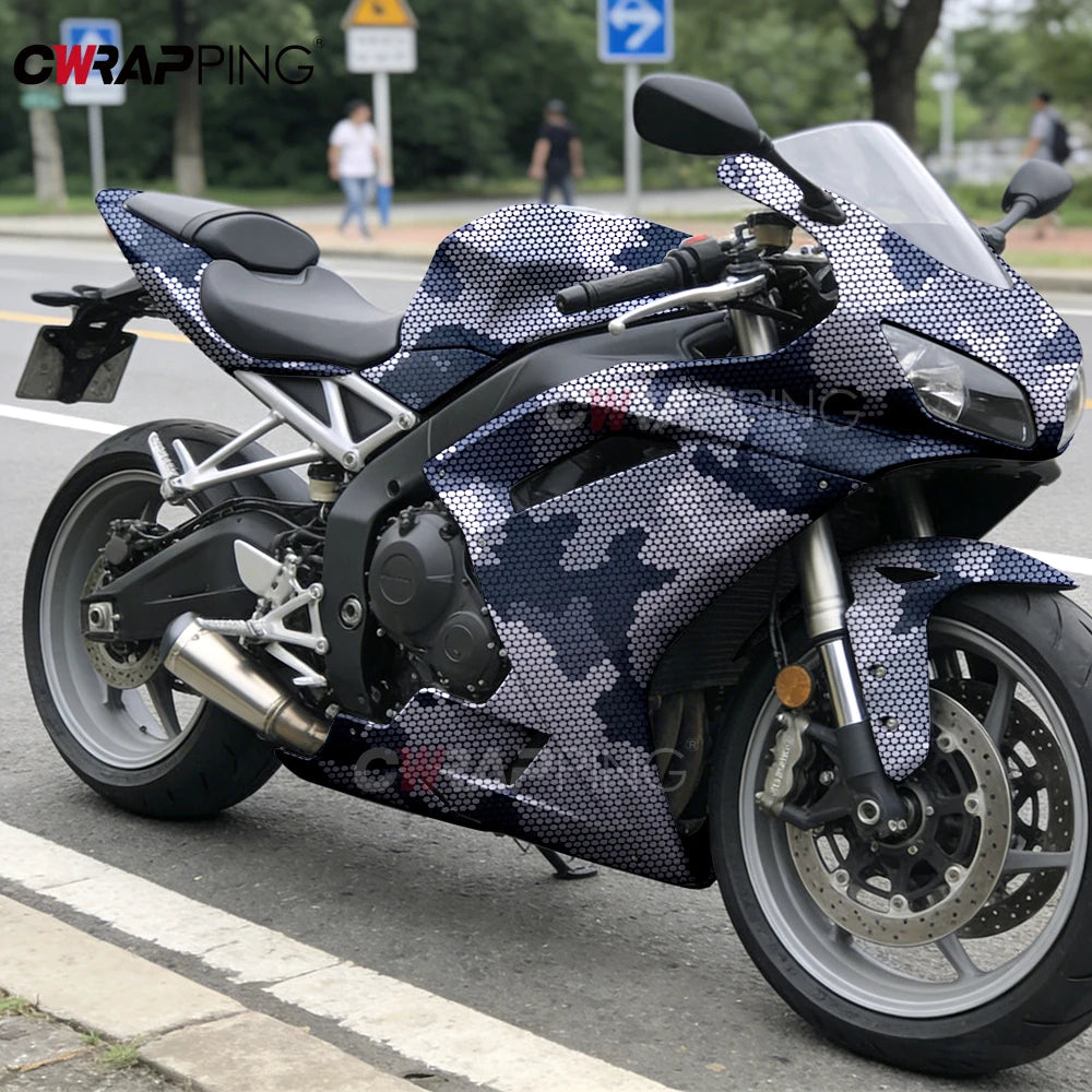 Camouflage Wrap Vinyl Foil Motorcycle Helmets Wrapping Sticker
