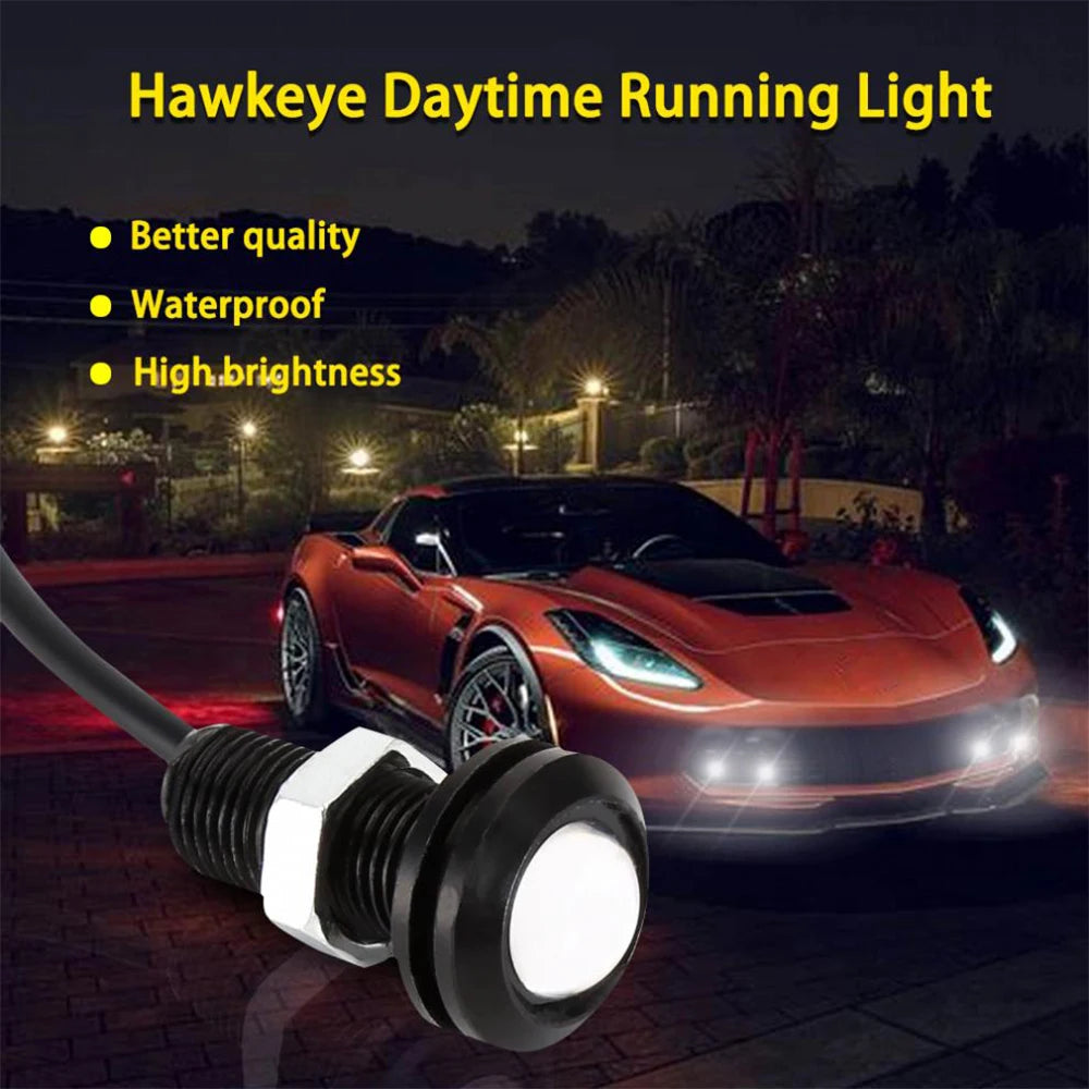 2PCS 23MM Grilles Signal Warn Eagle Eye Cob Drl