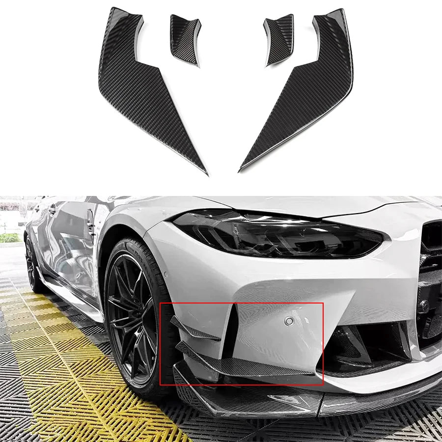 For BMW M3 G80 M4 G82 G83 Front Bumper Spoiler Canard Ducktail