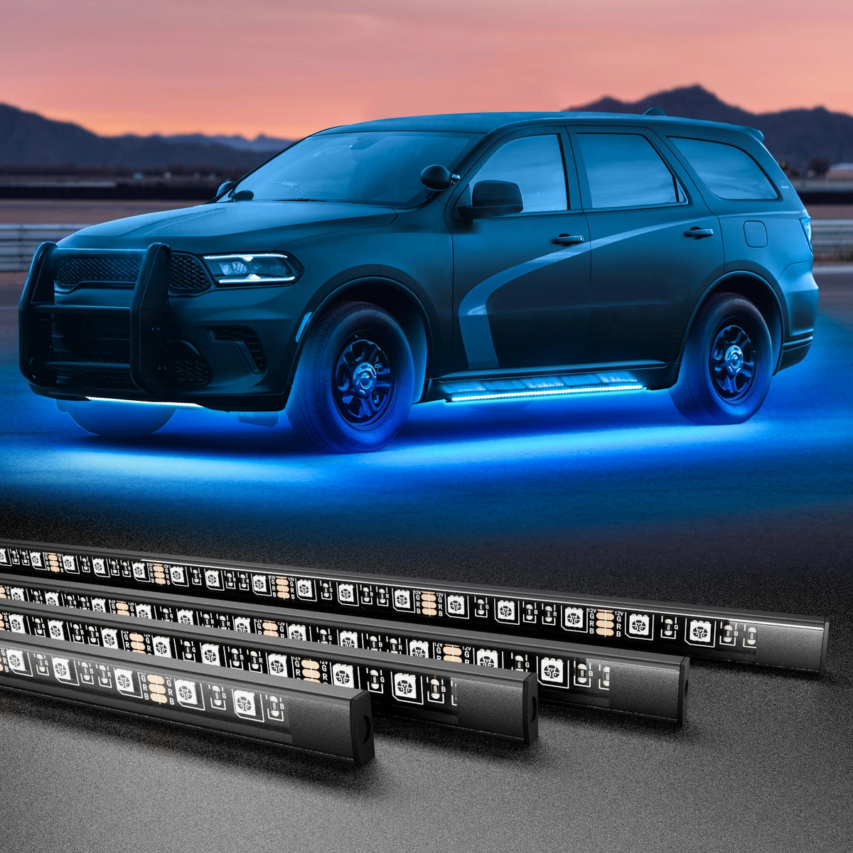 For Cart Boat Decoration LED Exterior RGB Underglow Strip APP