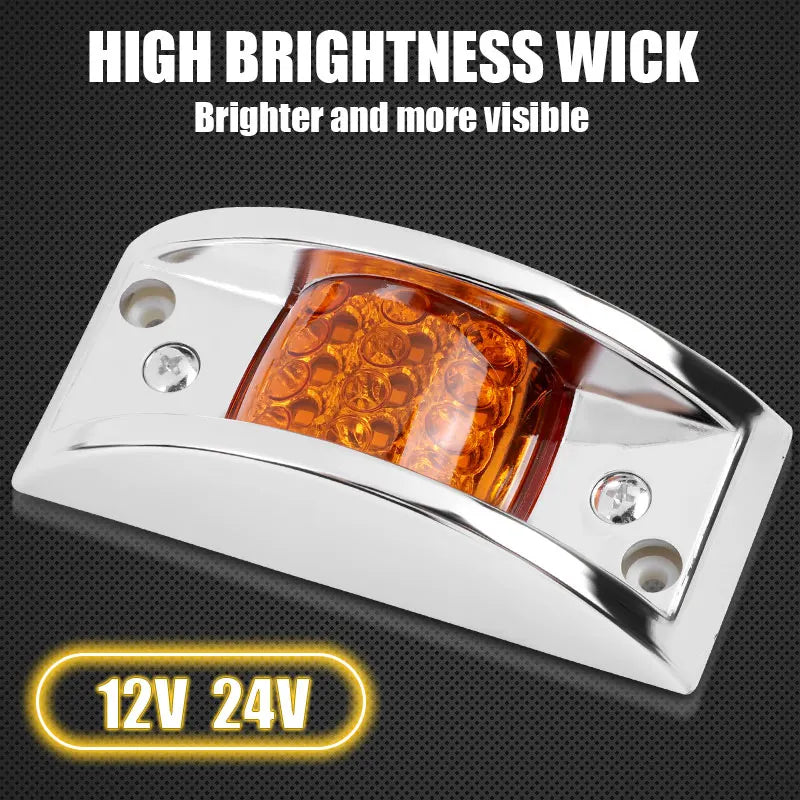 12LED Rectangular Truck Side Marker 12V 24V Turn Signal