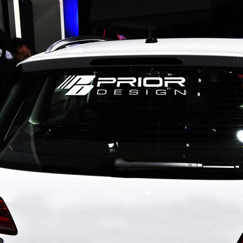 Pd Prior Design Bumper Sticker Reflective Racing Headlight