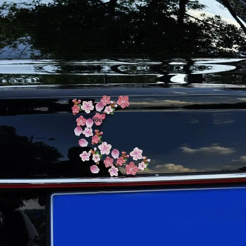 24 32PCS 3D Cherry Blossom Sticker Covers Scratches Rear
