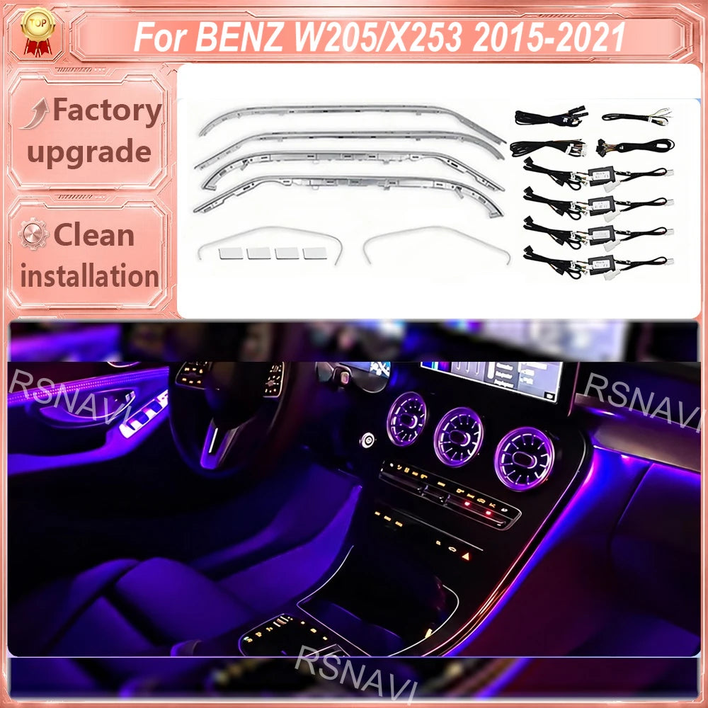 For Mercedes-Benz C-Class W205 Glc X253 Basic 64-color Ambient