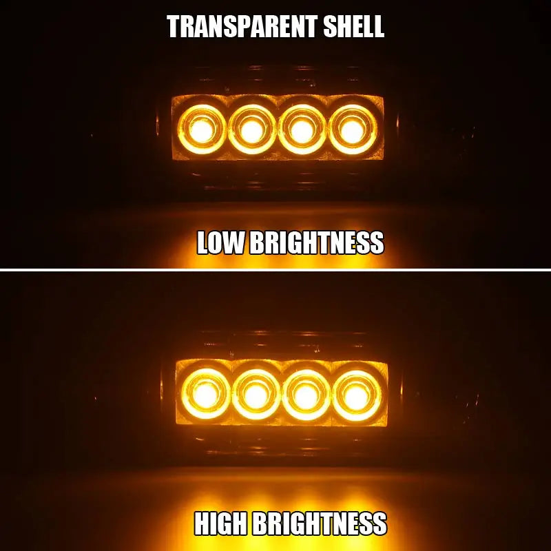 Marker Amber 4LED Side Waterproof Smoke 12v-24v Trailer Buses