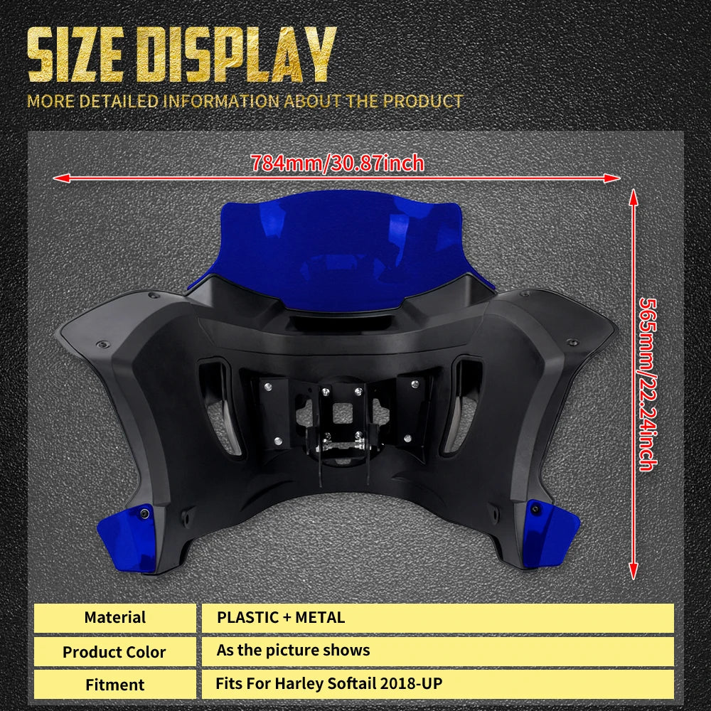 For Harley Softail 2018-Up Fat Boy Motorcycle Windshield