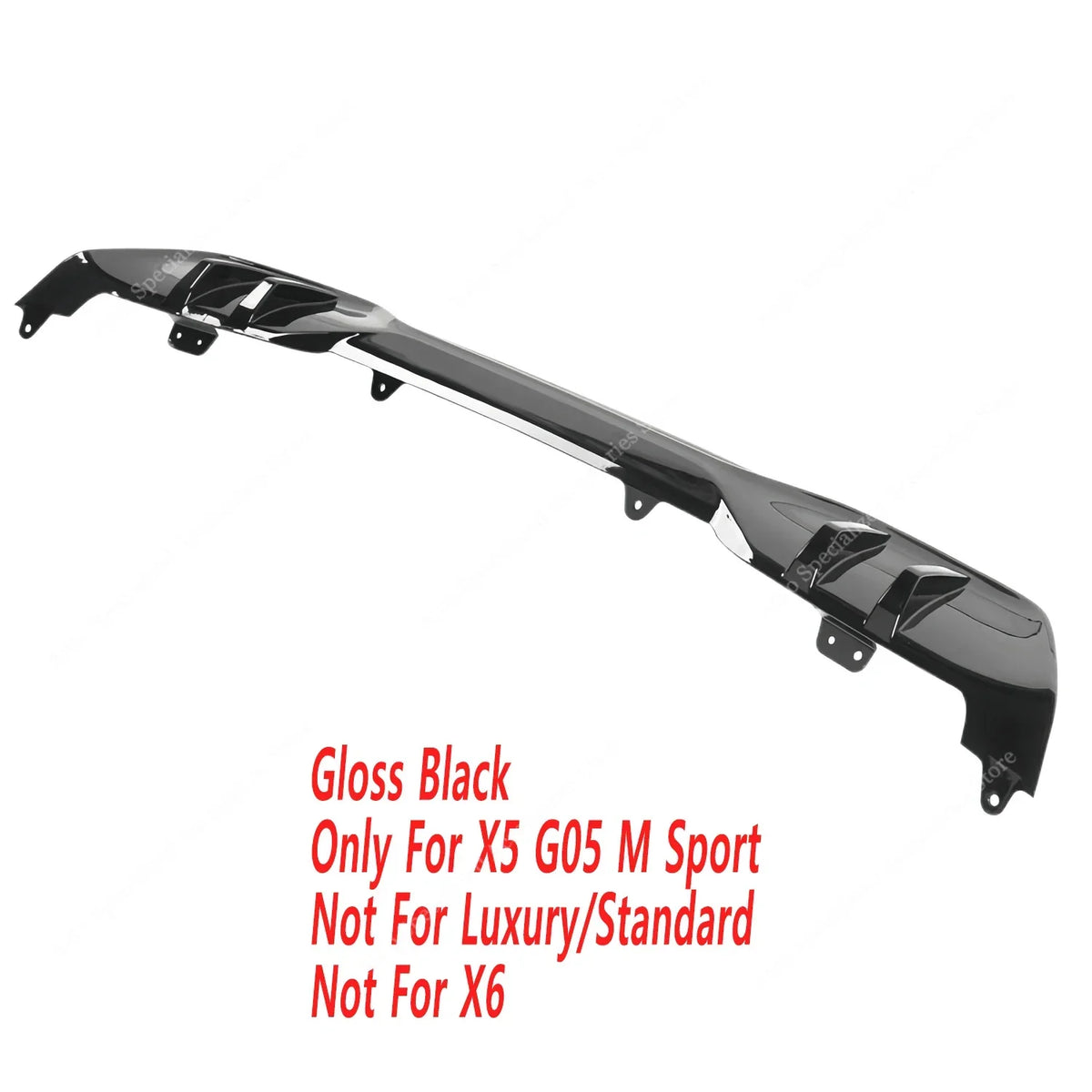 For BMW X5 G05 30D 40D Gloss Black Mp Rear Bumper Lip Exterior
