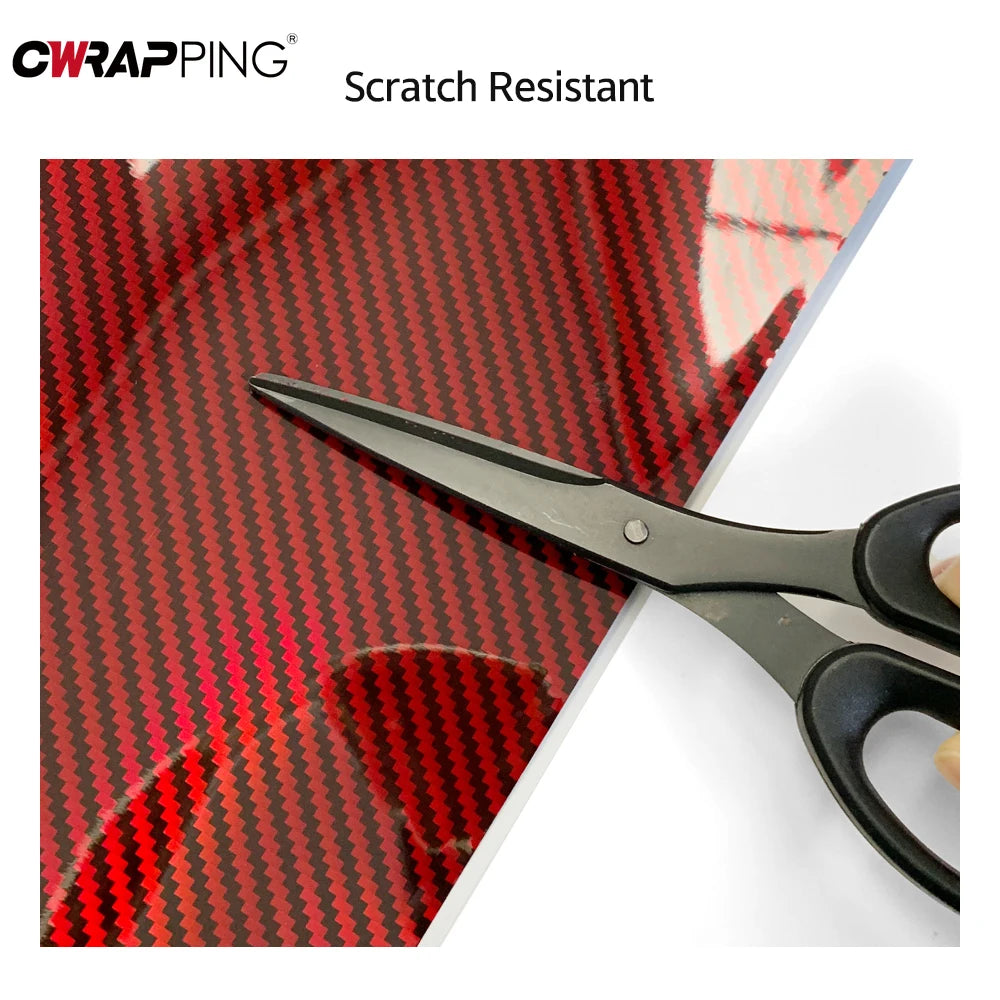 Laser Carbon Fiber Glossy Vinyl Wrap Film Body Waterproof