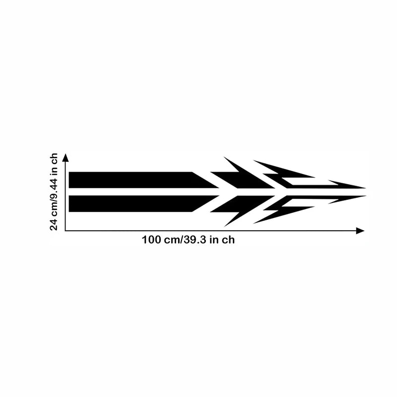 1PCS Hood Stripe Sticker Racing Body Pvc Exterior