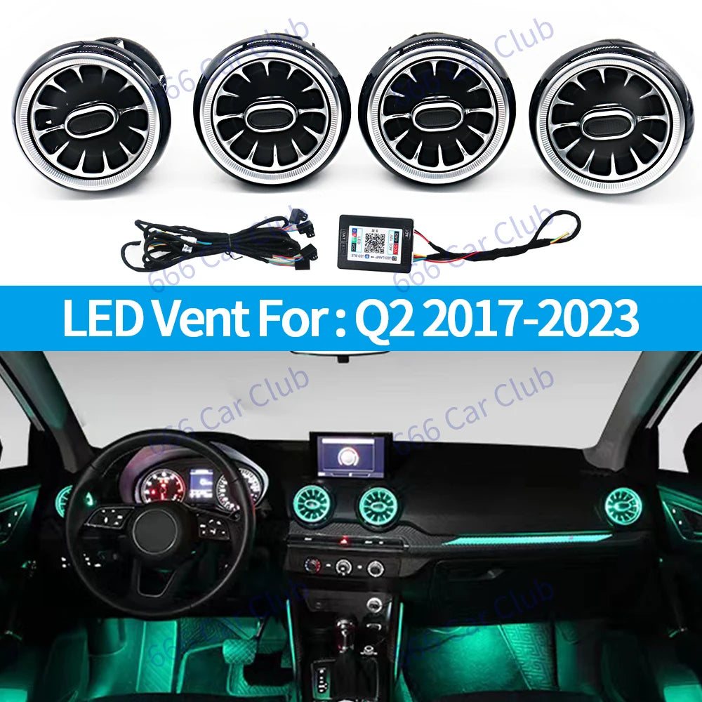 For Audi Q2 2017-2023 APP Control 256 Colours Vents Air