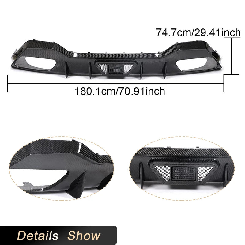 For BMW 8 Series G16 M Rear Bumper Diffuser Lip Spoiler Sport