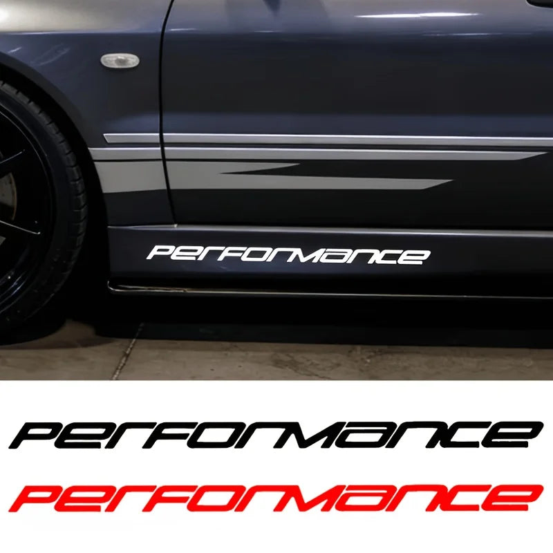 2PCS 1SET Performance Side Skirt Vinyl Sticker Waterproof Uv