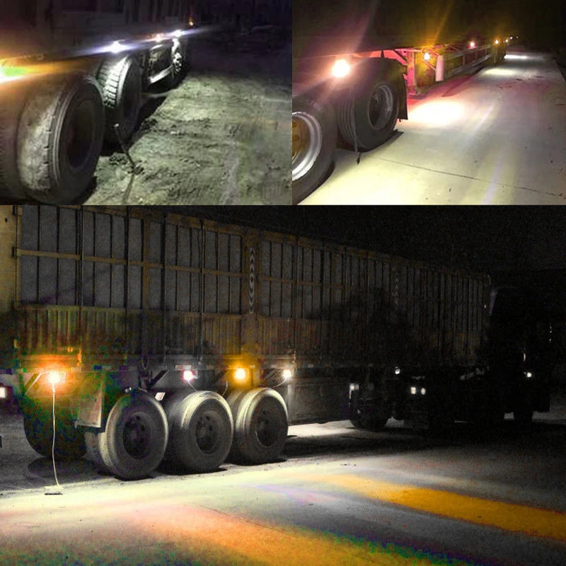 1PC 6LED Strobe Side Marker Indicators Truck Trailer 12-24v