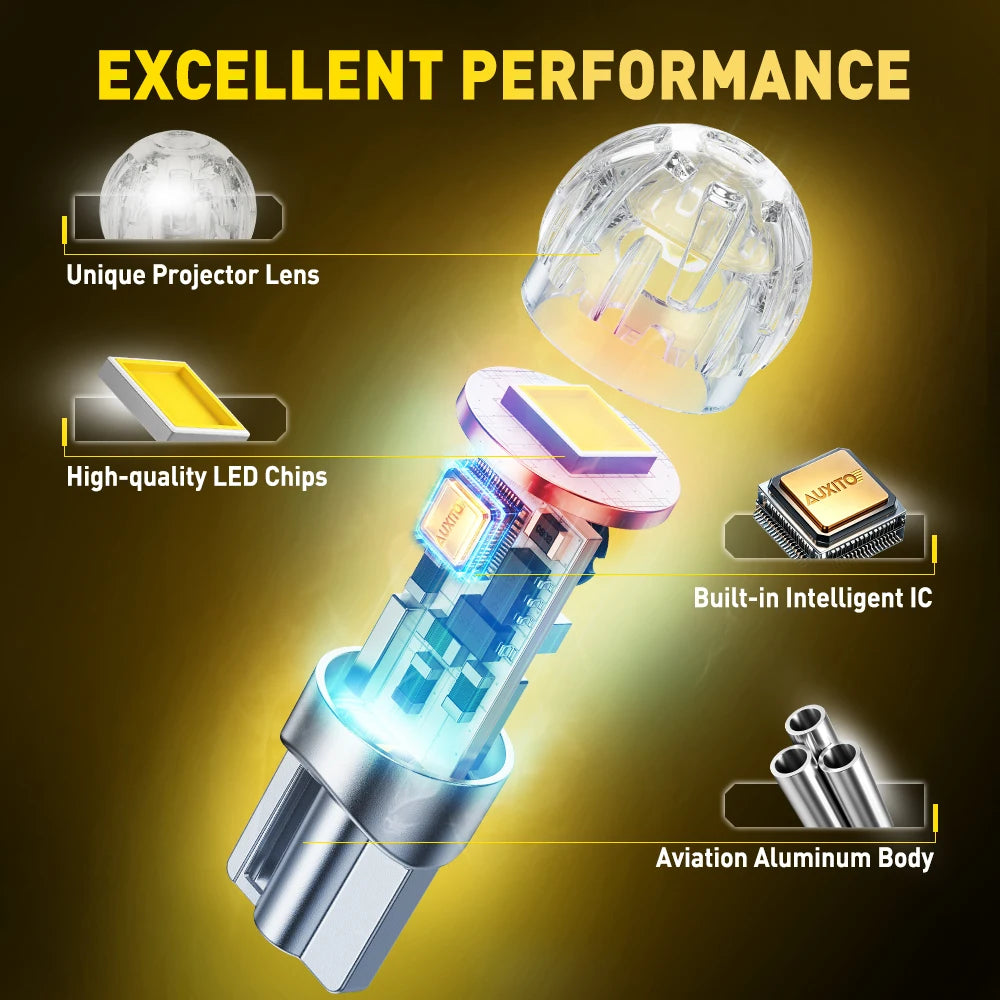 Auxito 2PCS Canbus No Error T10 W5W Bulb Interior