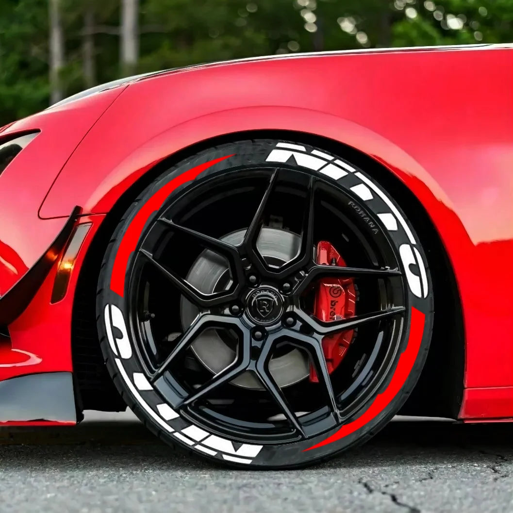 For 4 Tire Tire Letters Stickers Tyre Lettering Wheel Logo