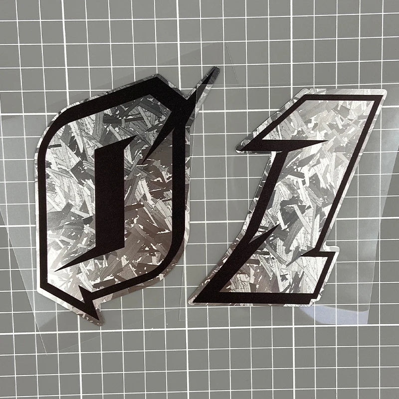 For Helmet Windshield Fuel Tank Scooter Silver Carbon Number