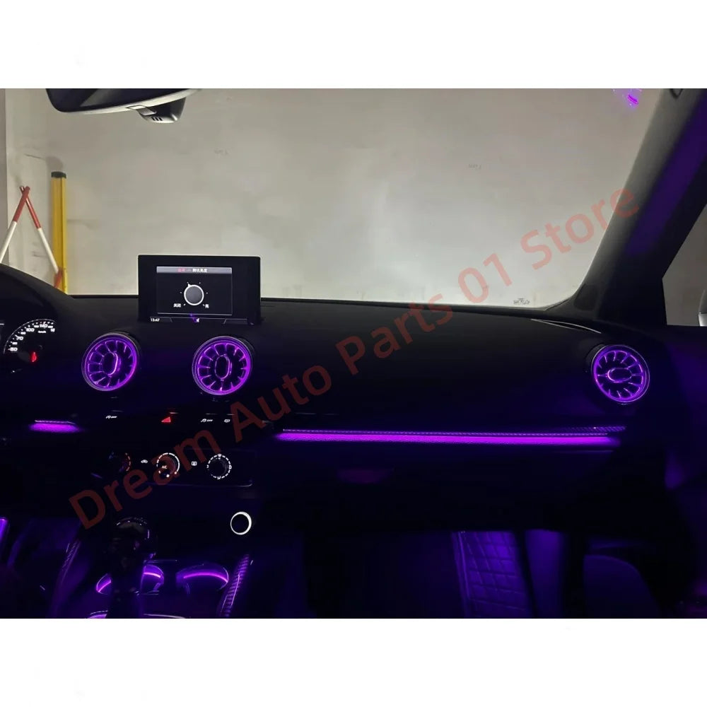 For Audi A3 S3 Carbon Fiber Ambient Color Interior Lighting