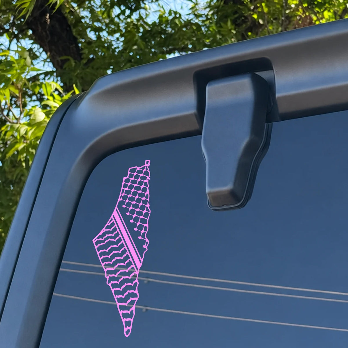 Traditional Ethnic Pattern Map Silhouette Vinyl Sticker