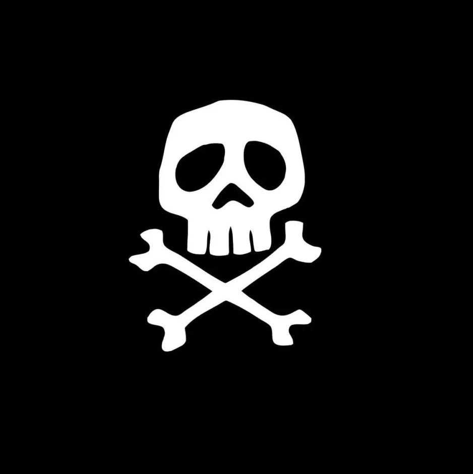 Personality Sticker Captain Harlock Space Pirate Skull Decal Kk