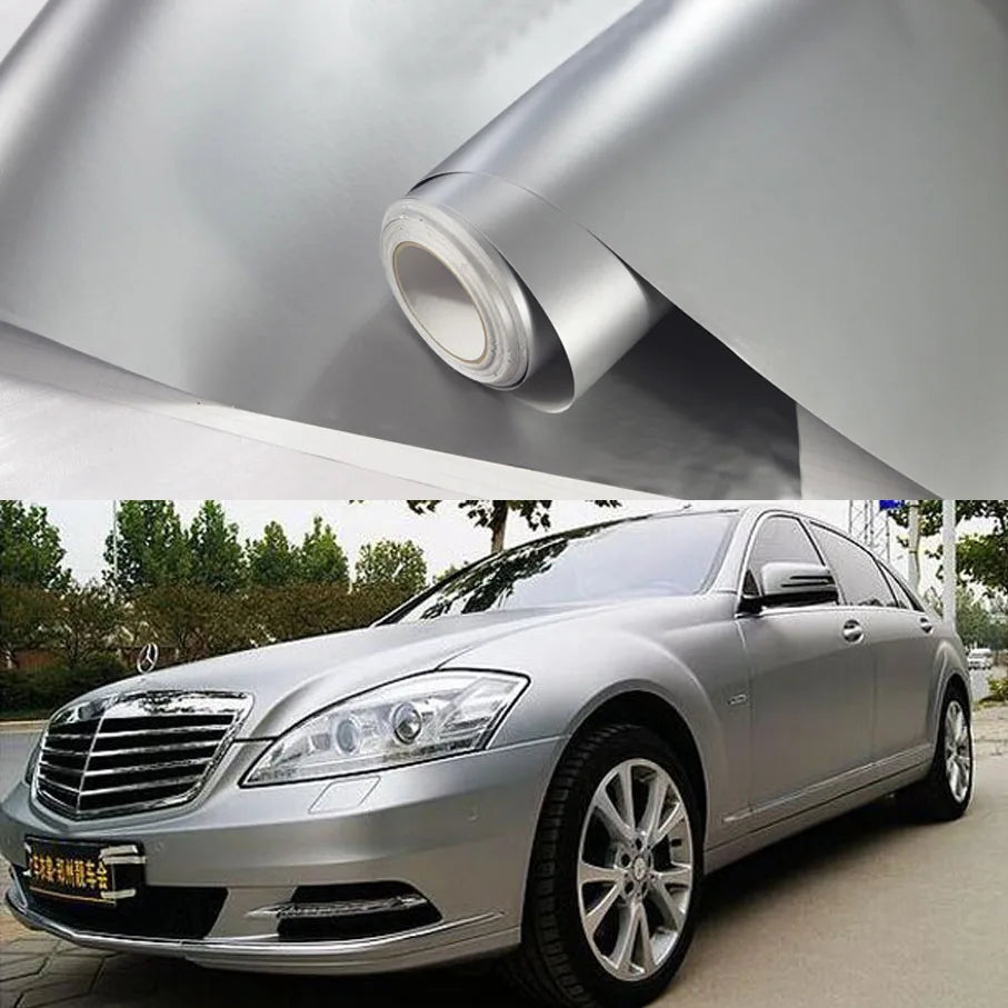 Premium Matt Silver Matte Body Sticker Decal Self Adhesive