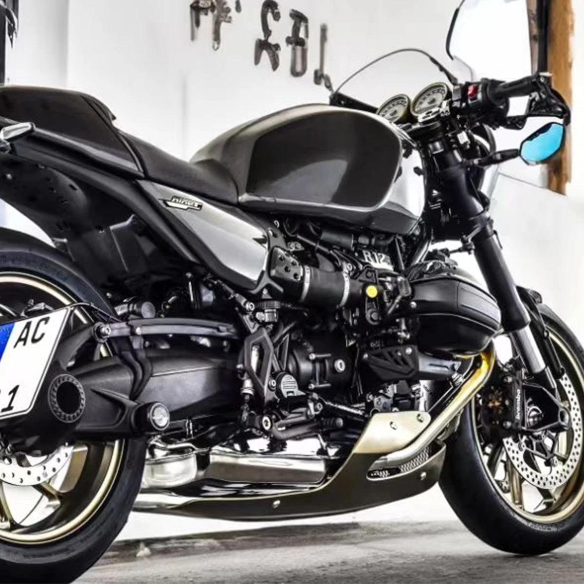 For BMW R12 Ninet Motorcycle Belly Pan Engine Spoiler Lower