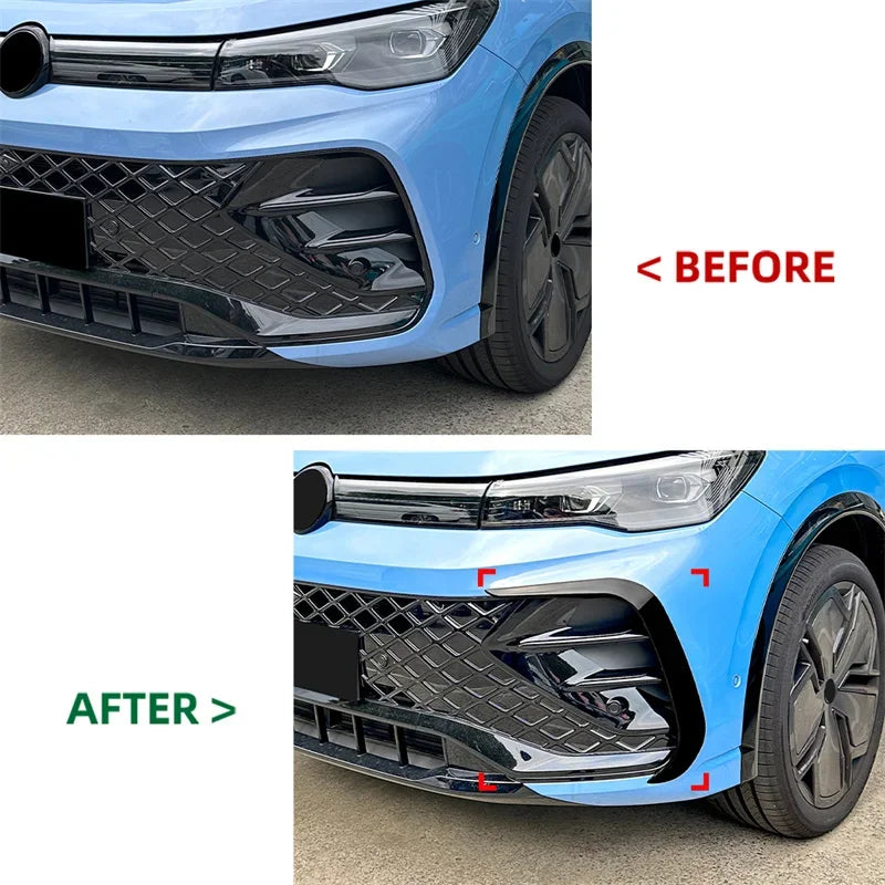 For Volkswagen Tiguan MK3 Rline 2024+ Front Wind Knife Spoiler