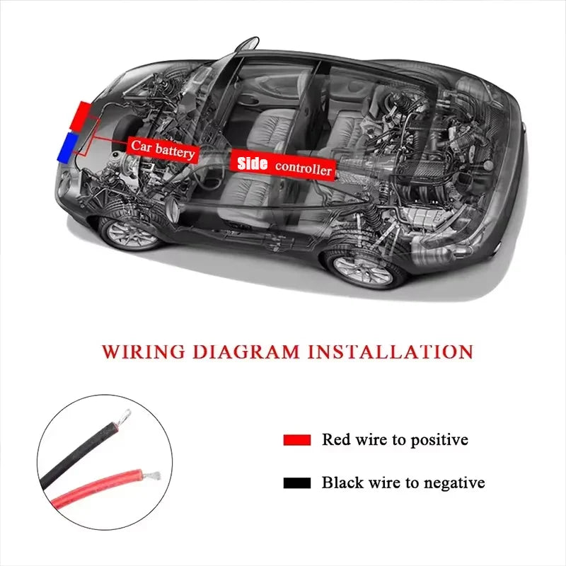 In Red Blue Emergency Flash 12V Wireless Remote Control