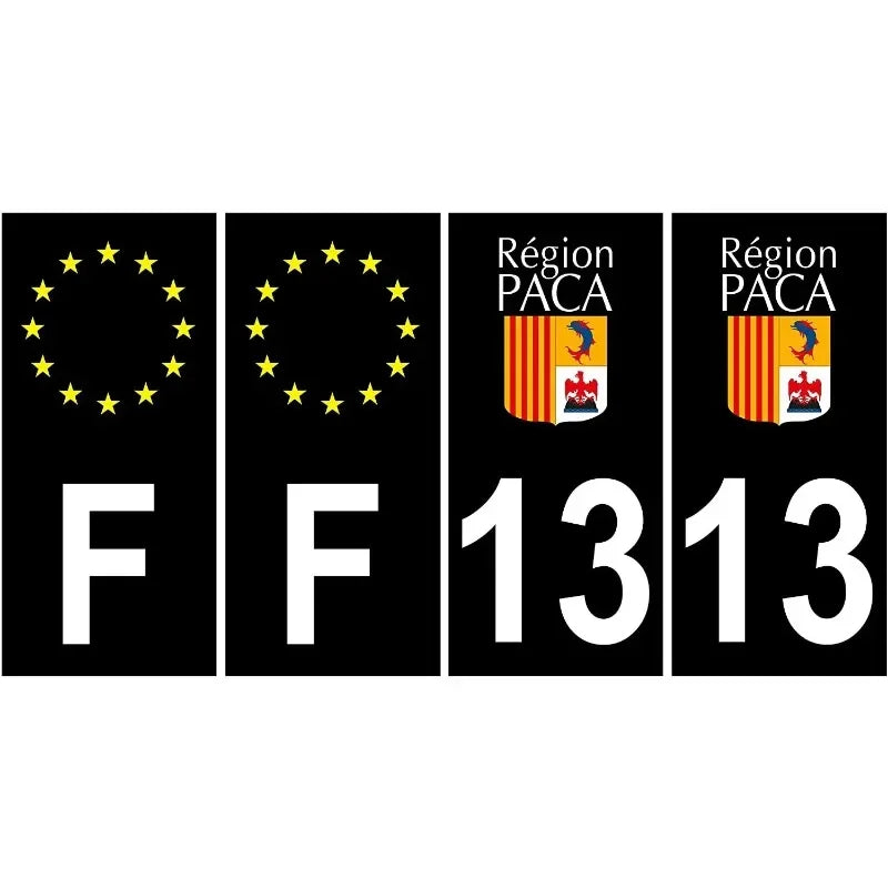 For Super Stick 4PCS Sticker Vehicle License Plate Department
