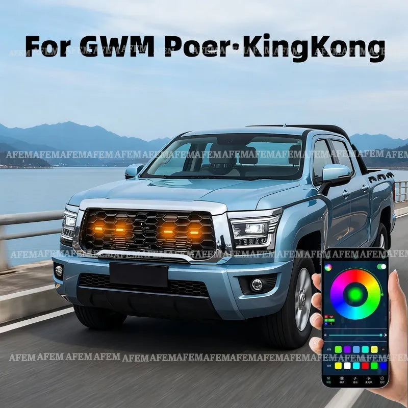 For Gwm Poer-KingKong Front Grille Daytime Running Wheel Eyebrow