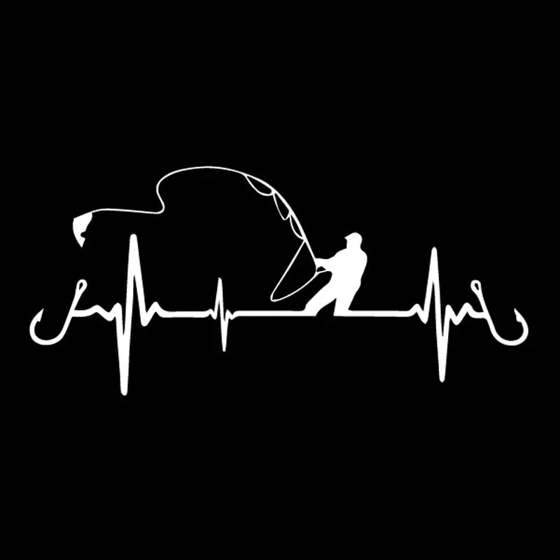 16CM Heart Fishing Anti Stickers On Decals Cute Exterior
