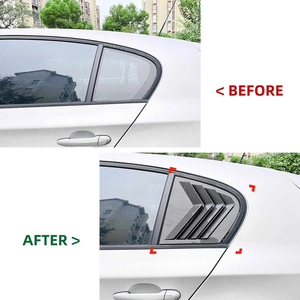 For BMW 1 Series E87 2005-2011 Rear Side Window Louver Shutter