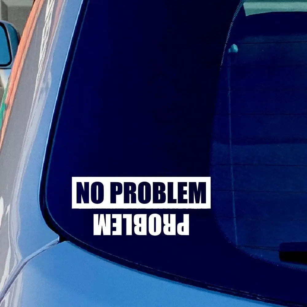 X3 No Problem Funny Bumper Sticker Waterproof Vinyl Decal