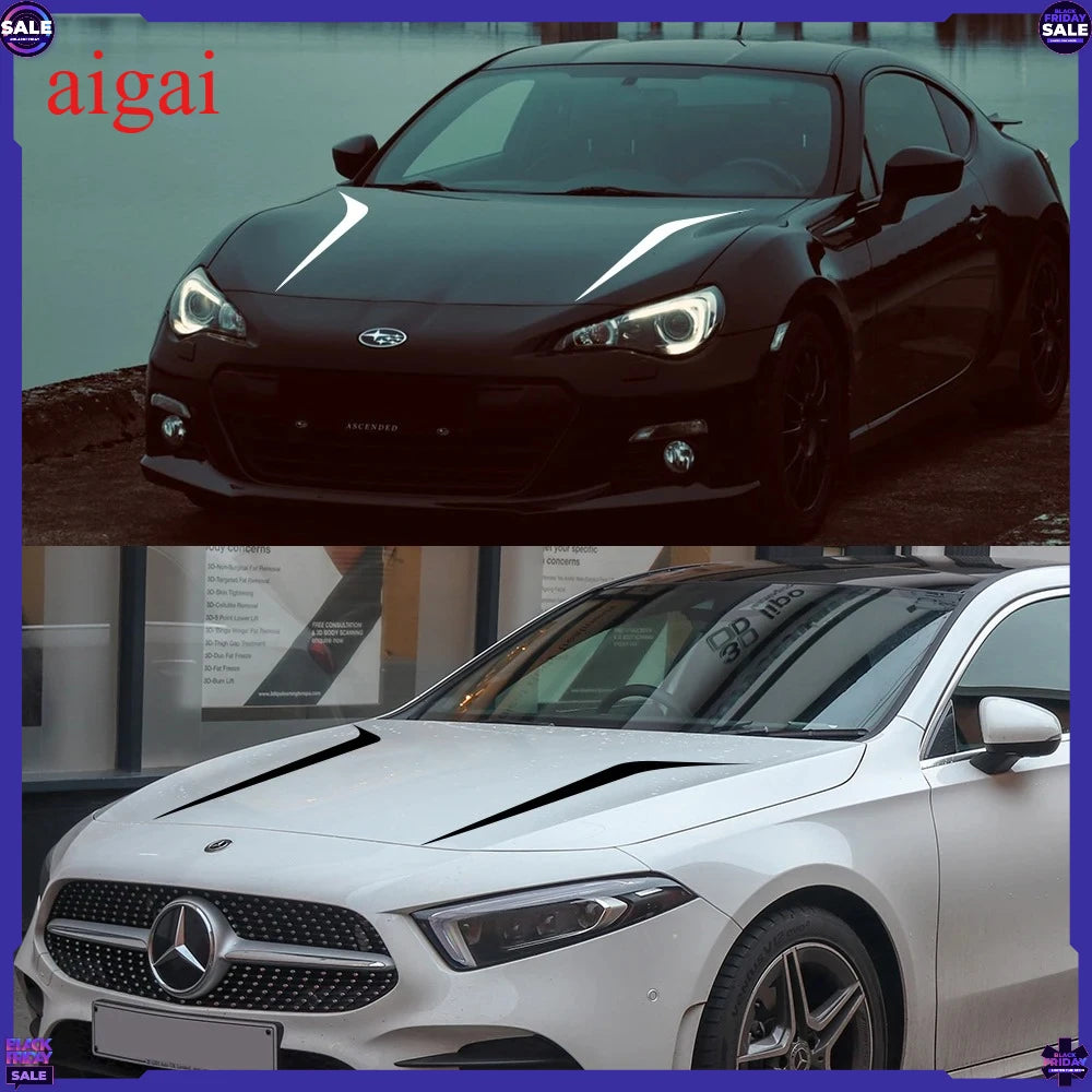For Audi BMW Ford Volkswagen Toyota 2PCS Hood Cover Stickers