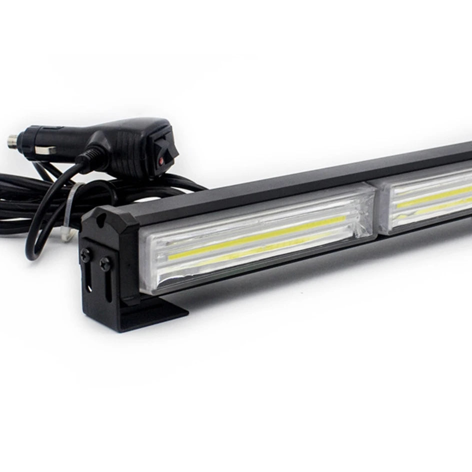 For Vehicle Safe 12V 24V Amber Cob Strobe Bar Sections Flasher