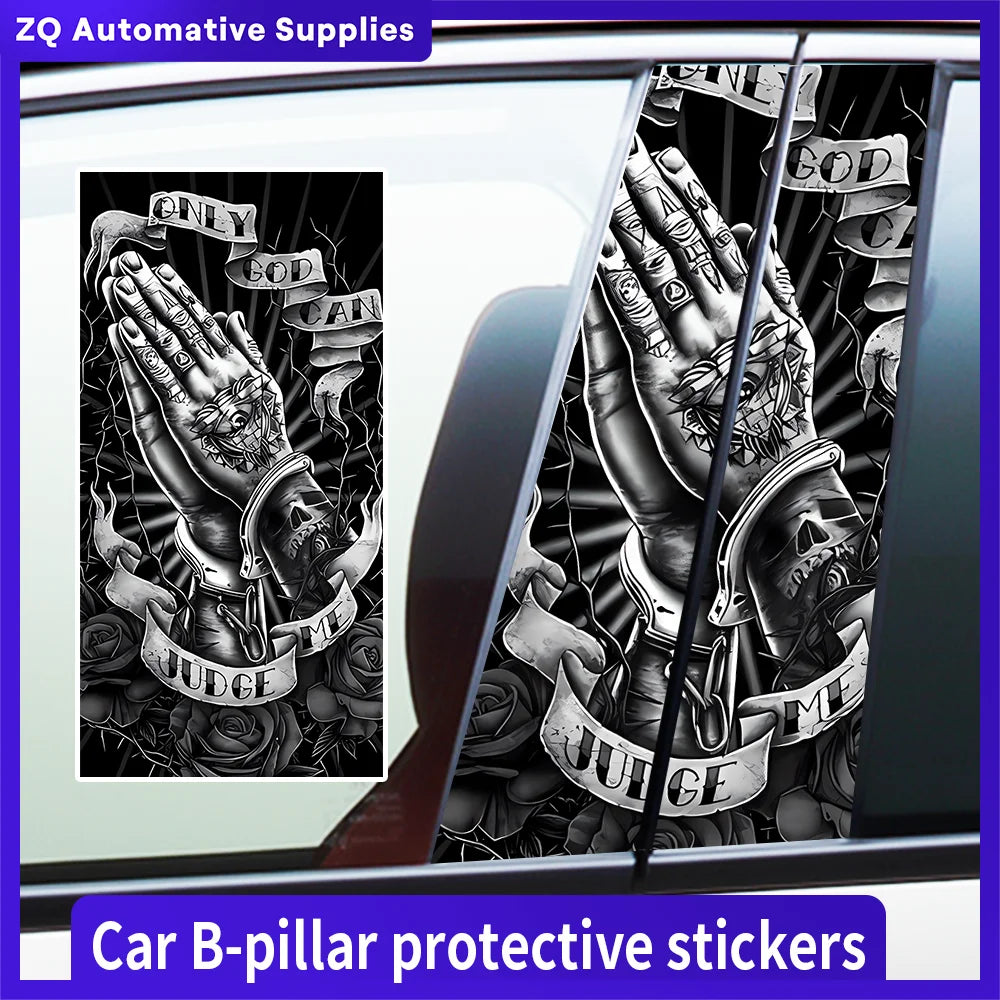 Praying Hands Stickers B Pillar Decal Only God Can