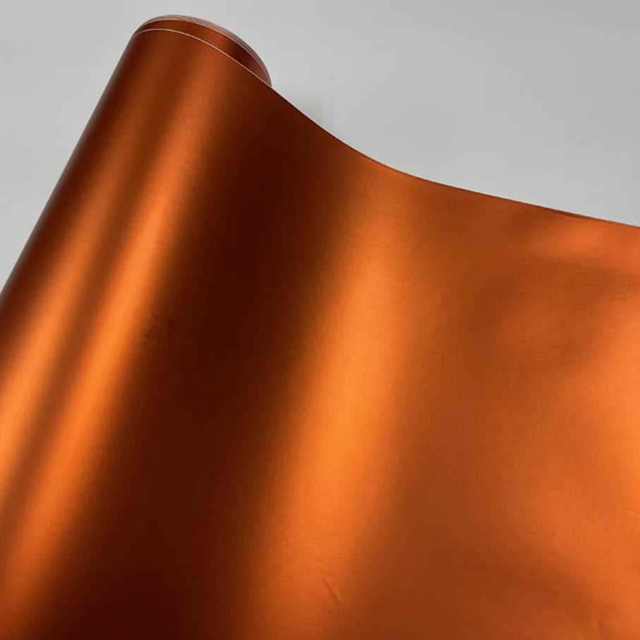 Metallic Chrome Matt Orange Vinyl Film Matte Sticker Air