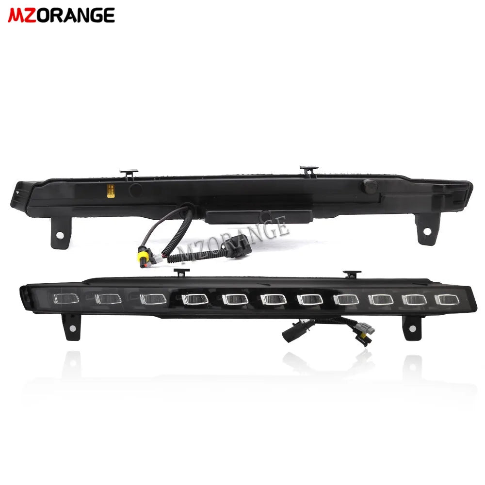 For Audi Q7 2010 -2015 Dynamic 2PCS Daytime Running Yellow Turn
