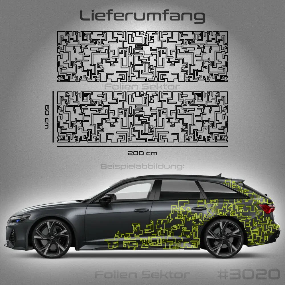 Xxl Camouflage Stickers Pixel Cyber Future Camo Pattern Sticker